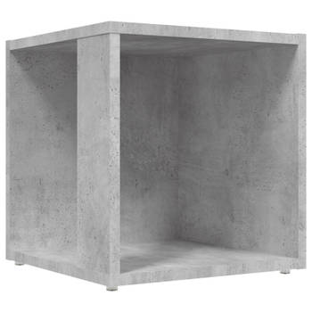 vidaXL Bijzettafel 33x33x34,5 cm spaanplaat betongrijs