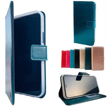 Apple iPhone 12 / 12 Pro Donker Groene Wallet / Book Case / Boekhoesje/ Telefoonhoesje / Hoesje iPhone 12