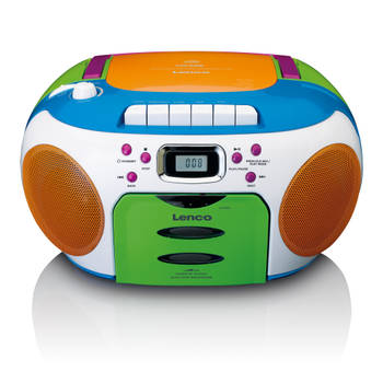 Draagbare FM radio CD/Cassette speler - Kids Lenco SCD-971 Multi kleuren