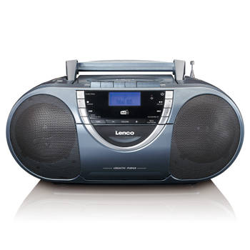 Boombox met DAB+, FM radio en CD/ MP3 speler Lenco Zilver