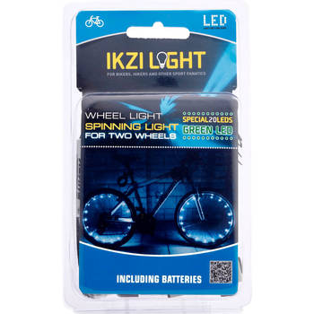 IKZI Wielverlichting voor 2 wielen groene leds