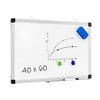 ACAZA magnetisch Whiteboard 40 x 60cm, Planbord, Schoolbord inclusief uitwisbare stift, wisser en afleggoot