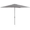 ACAZA Rechthoekige Stokparasol in aluminium - Parasol 200 x 300 cm - Grijs