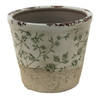 Clayre & Eef Groene Decoratie bloempot Ø 16*16 cm 6CE1384L