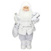 ECD Germany Kerstman van polyresin, 24 x 14 x 47 cm, wit, winter, tafeldecoratie, winterdecoratie, kerst, figuur