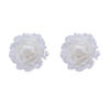 2x stuks decoratie bloemen wit met veertjes op clip 11 cm - Kunstbloemen