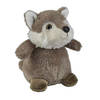 Pluche knuffel dieren Grijze wolf 12 cm - Knuffeldier