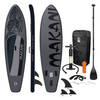 Opblaasbare Stand Up Paddle Board Makani, 320 x 82 x 15 cm, zwart, incl. pomp en draagtas, gemaakt van PVC en EVA.