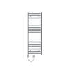 ECD Germany Badkamerradiator elektrisch met verwarmingselement 900W - 400 x 1200 mm - chroom - recht met zijaansluiting