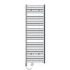 Badkamerradiator Sahara 600 x 1800 mm Chroom gebogen zijaansluiting met verwarmingselement 900W