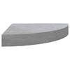 The Living Store Hoekplank - Wandschap 35x35x3.8 cm - Betongrijs