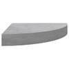 The Living Store Hoekplank - Betongrijs - 25 x 25 x 3.8 cm - Honingraat MDF en Metaal