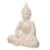 Boeddha-figuur beige/grijs, 40x24x48 cm, gemaakt van gegoten steen