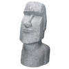 Moai Rapa Nui hoofdfiguur grijs, 28x25x56 cm, gegoten steenhars