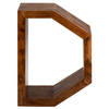 WOMO-DESIGN bijzettafel D-vorm bruin, 45x30x60 cm, gemaakt van massief acaciahout