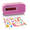 Wekkerradio met stickerset Lenco Roze