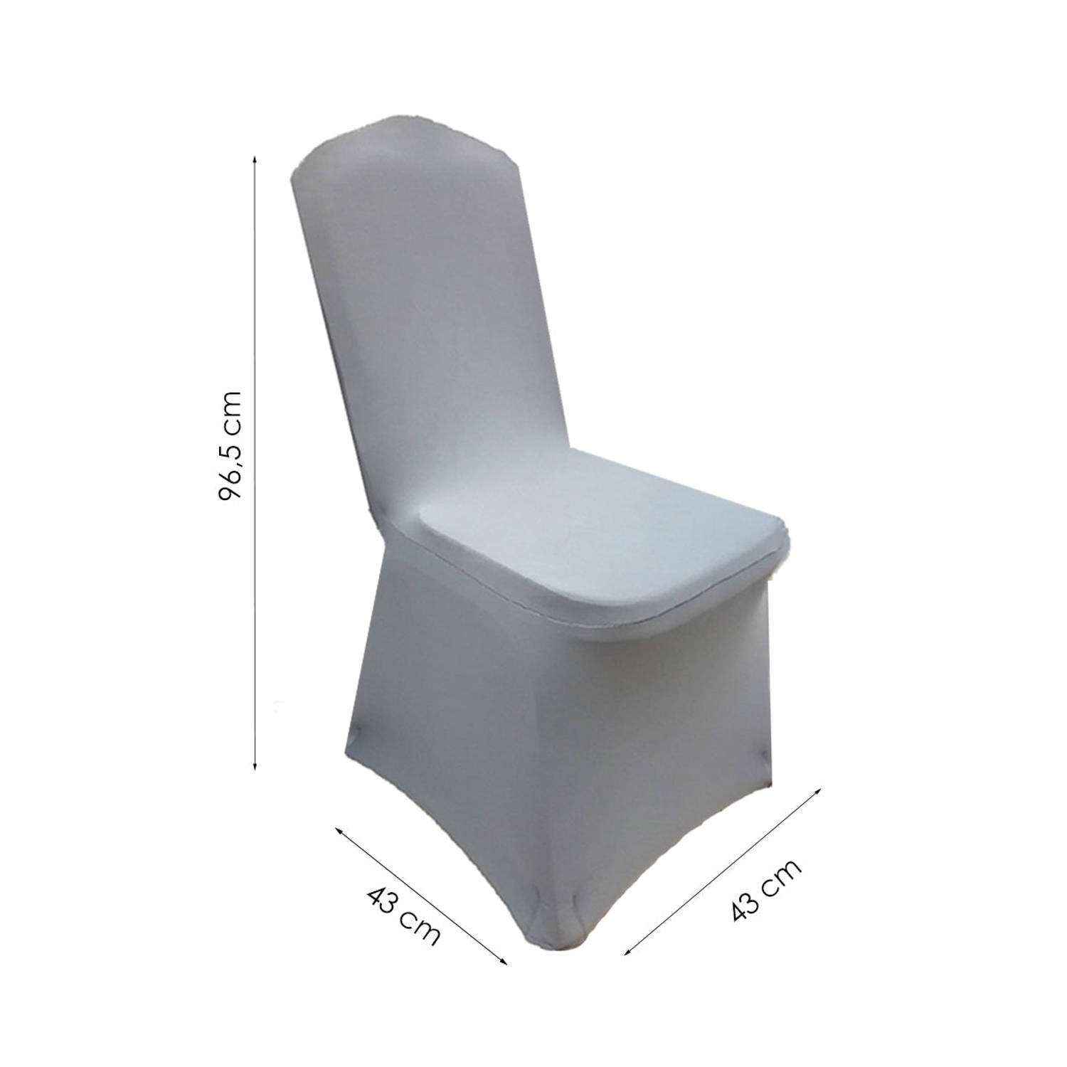 je bent Onderzoek Boer Stoelhoezen - 10 Stuks - Grijs - Bescherm stijlvol je stoelen | Blokker
