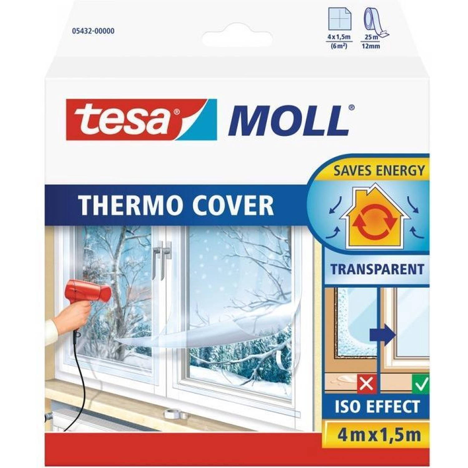 tesamoll® Thermo Cover (l x b) 4 m x 1.5 m Transparant TESA Inhoud: 1 rollen