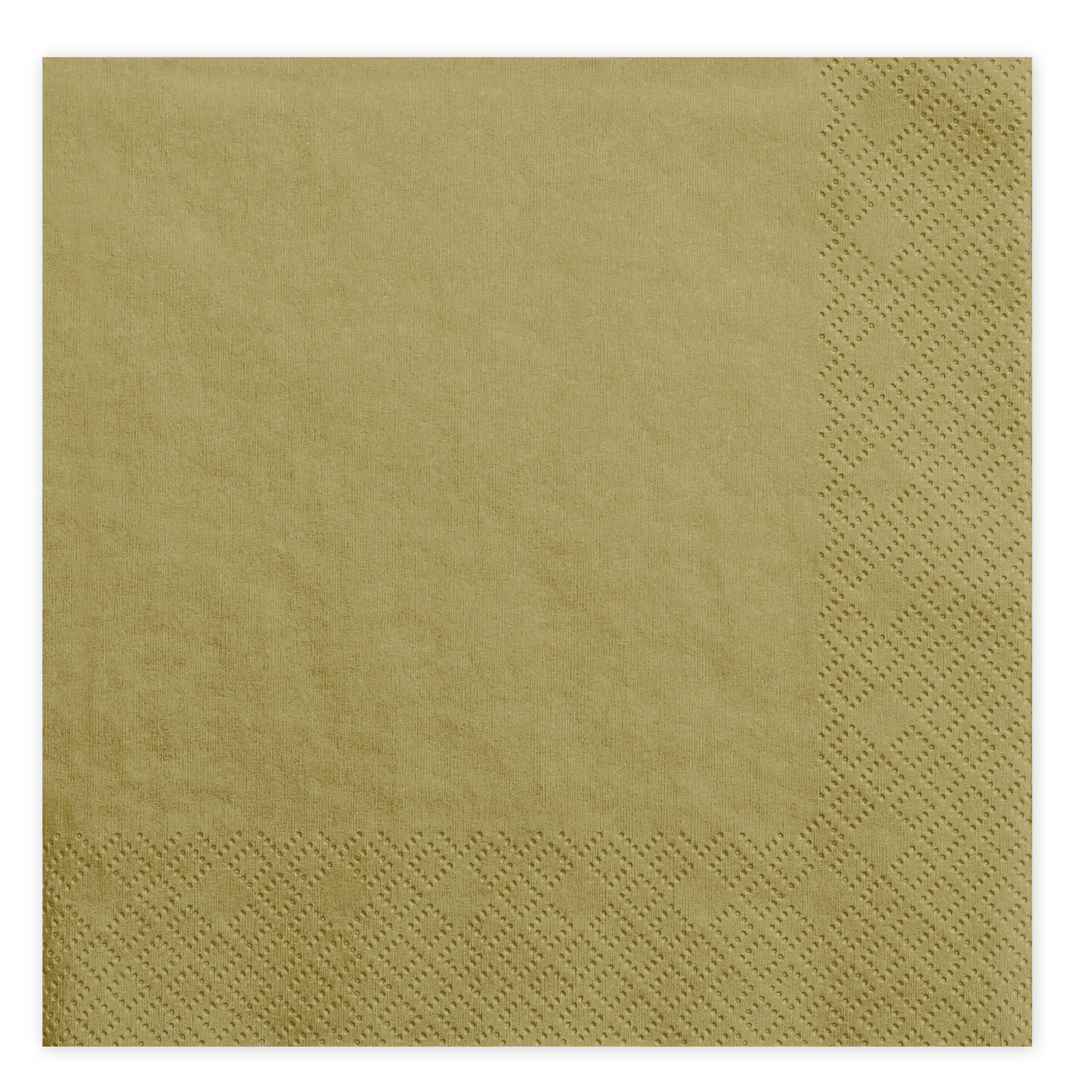 20x Papieren tafel servetten goud kleurig 33 x 33 cm - Feestservetten