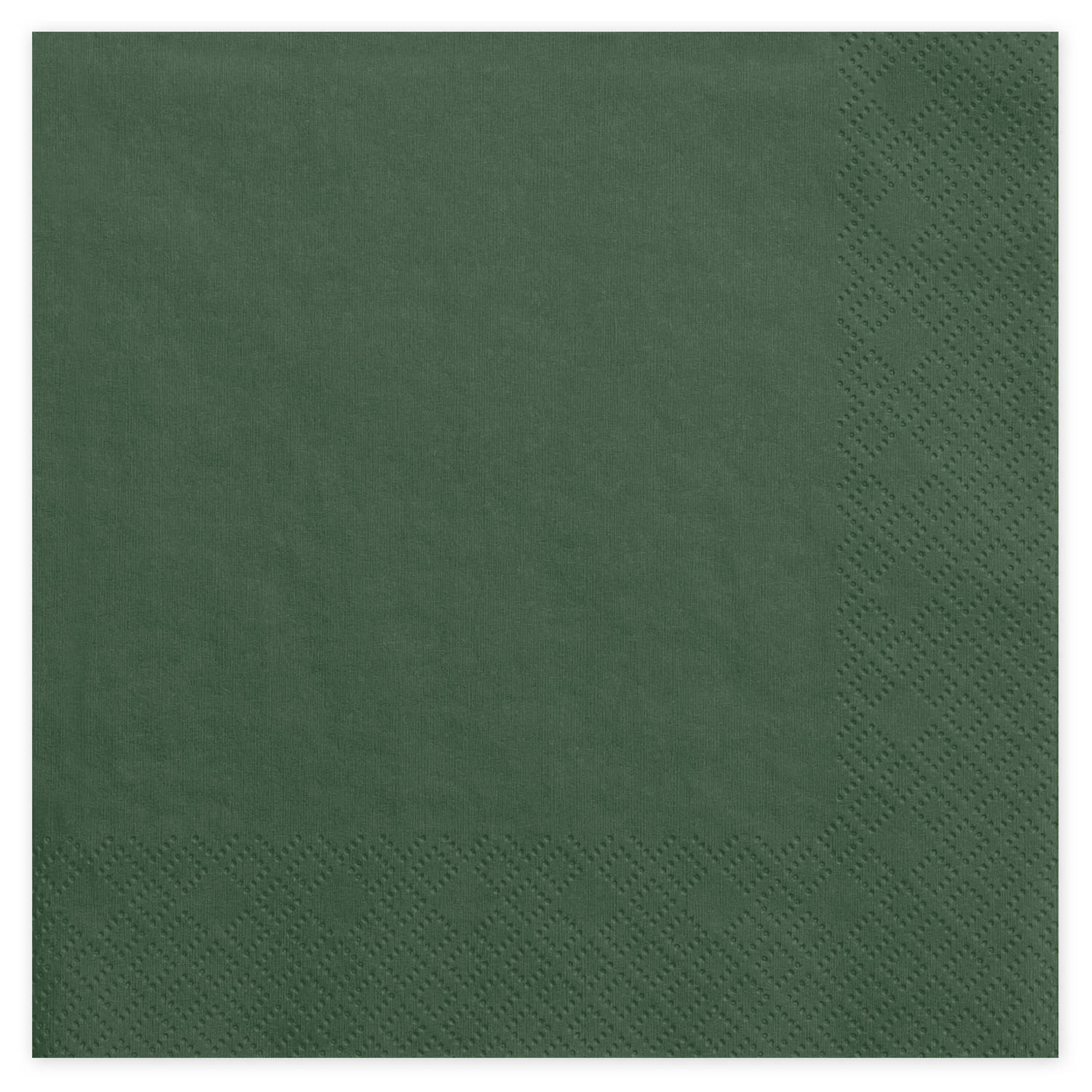 40x Papieren tafel servetten dennen groen 33 x 33 cm - Feestservetten