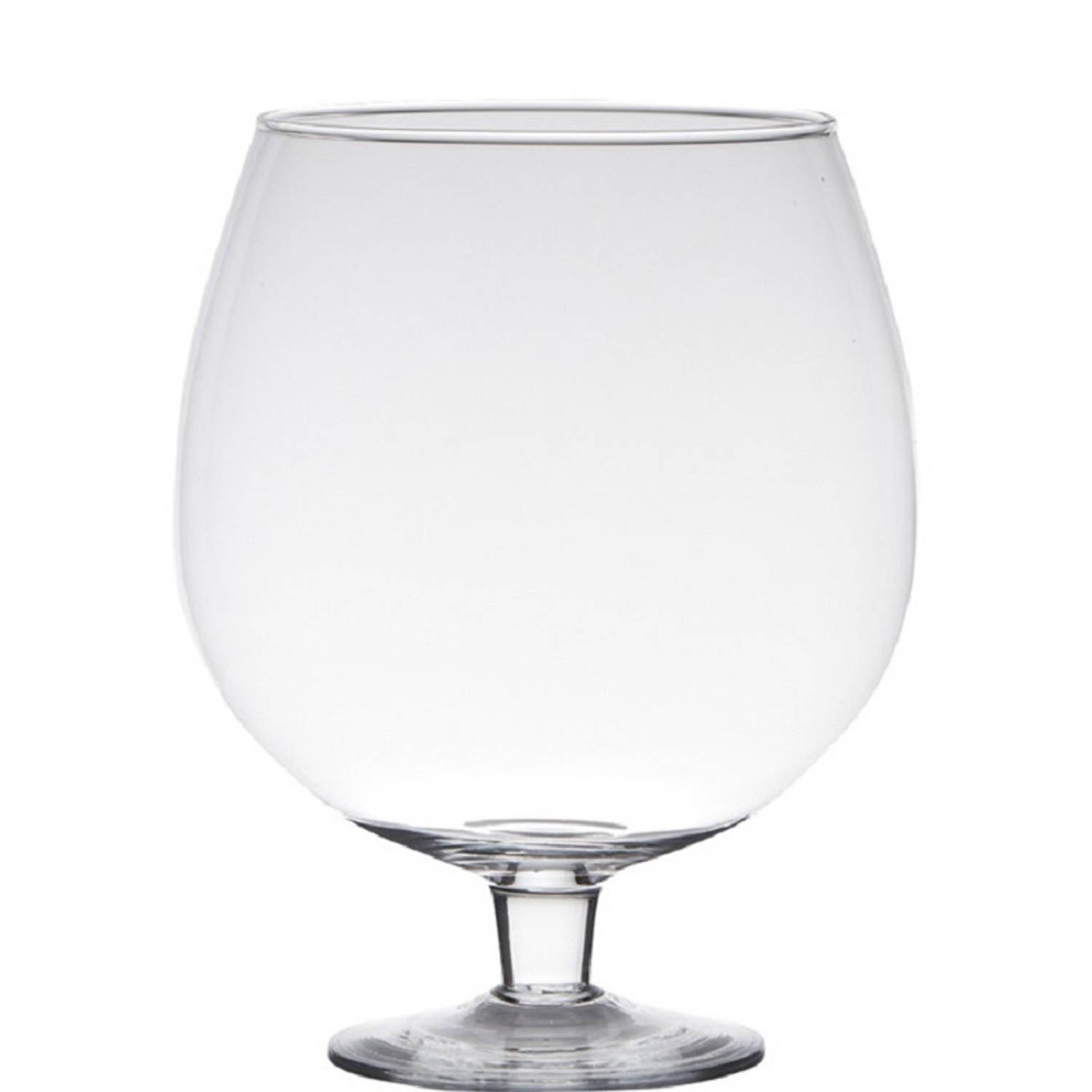 Transparante Luxe Stijlvolle Brandy Vaas-vazen Van Glas 20 Cm Vazen