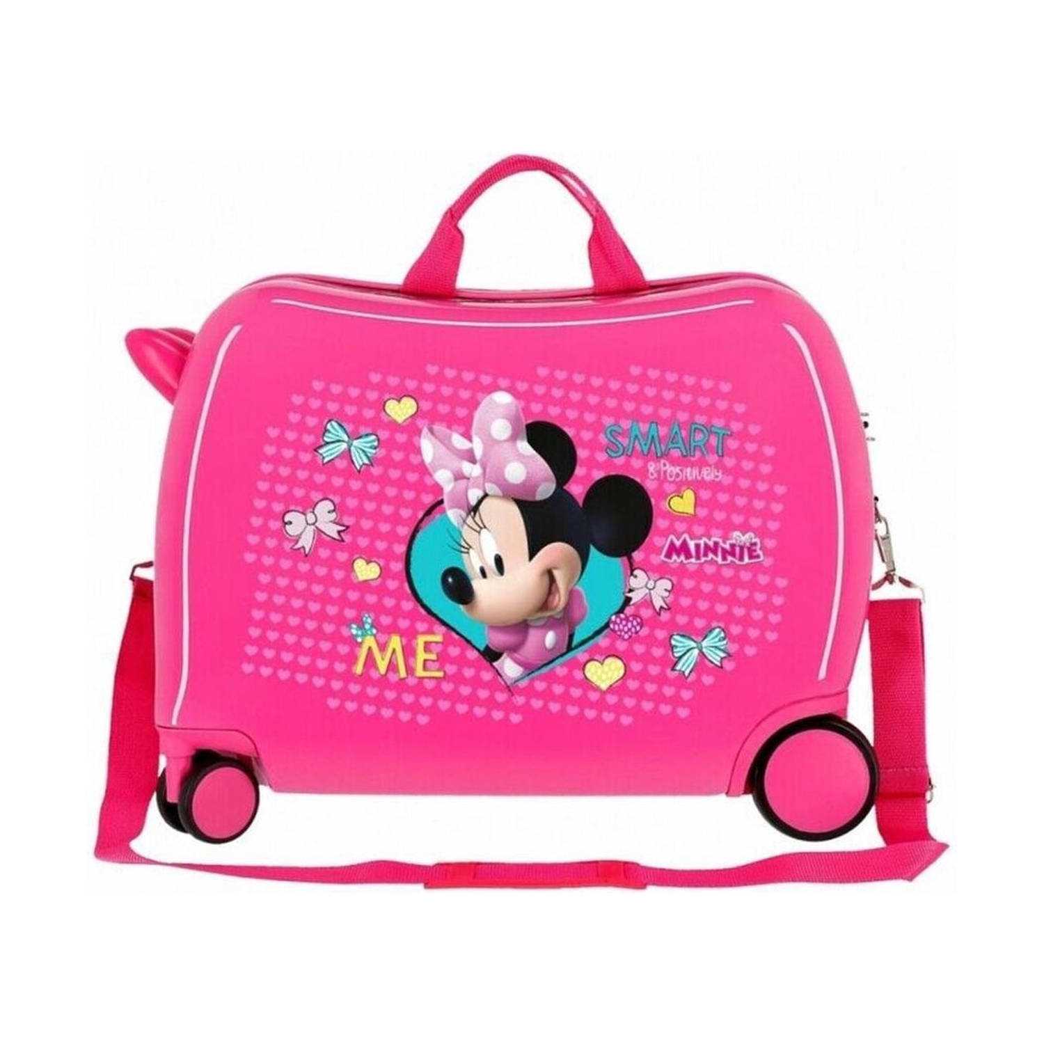Disney Rolling Suitcase 4 Wheels Minnie Mouse Happy Helpers