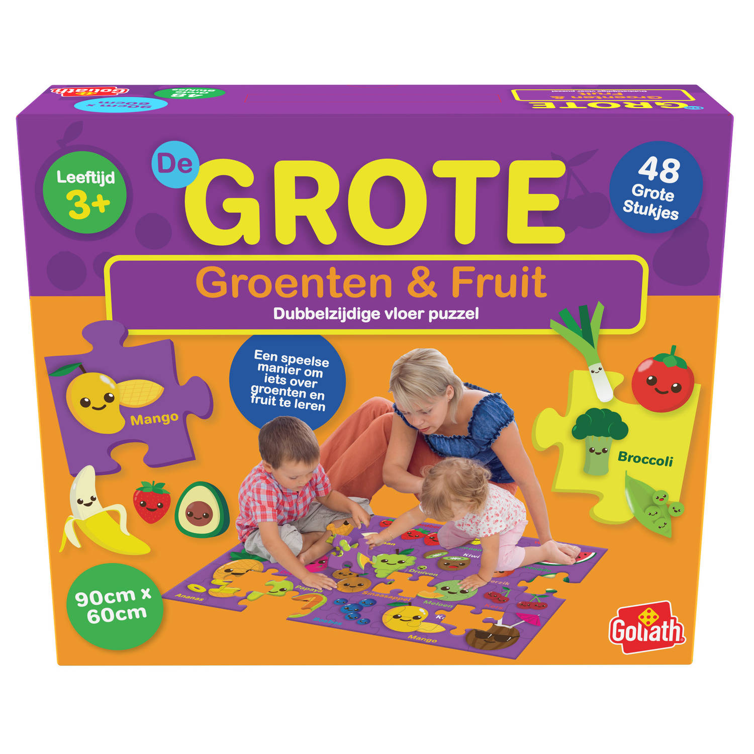 Grote Vloerpuzzel Groenten & Fruit (48 stukjes) - Puzzel