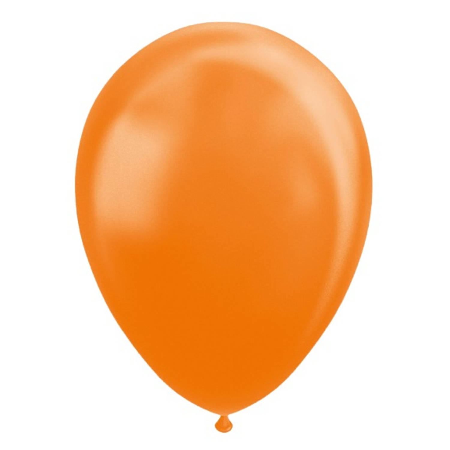 Wefiesta ballonnen parel 30 cm latex oranje 10 stuks