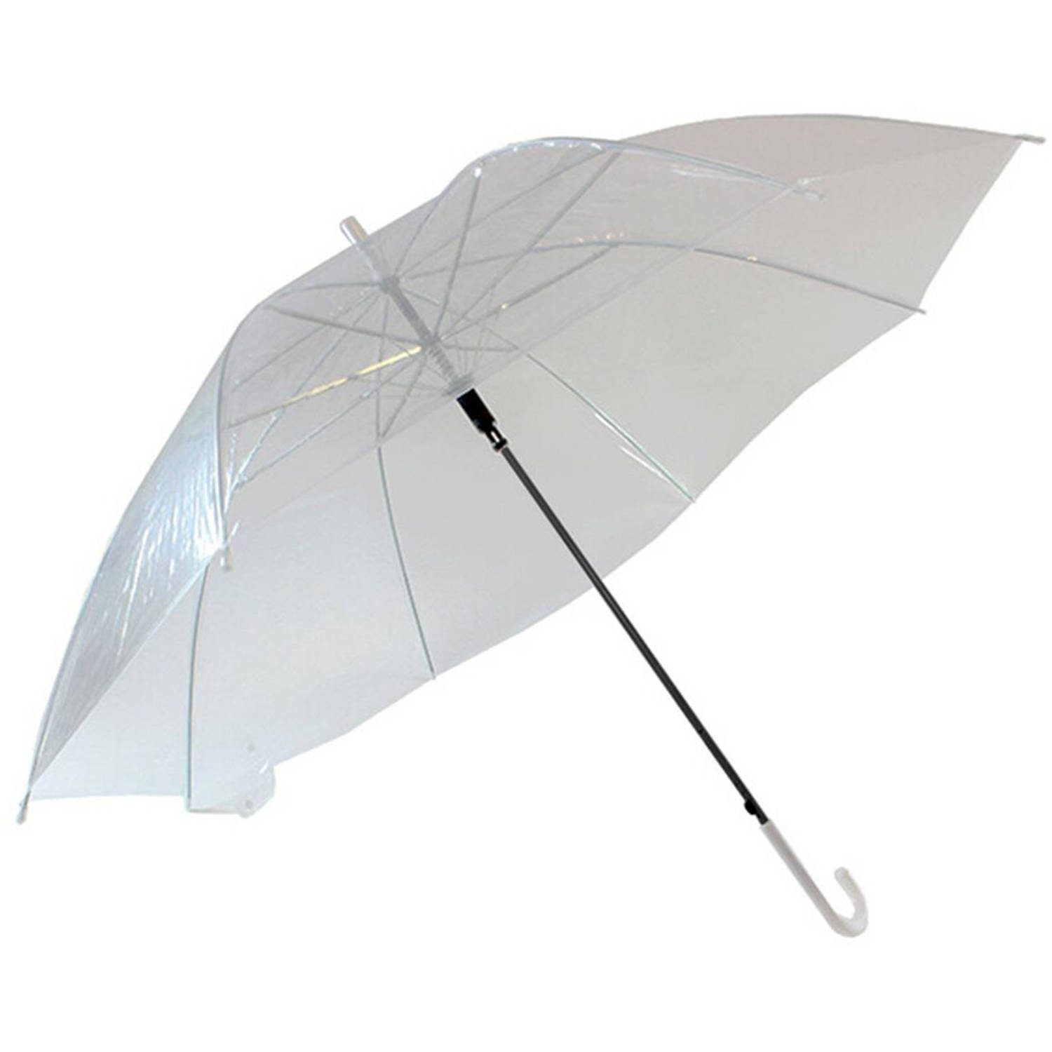 Paraplu - Aptoza Plu - Opvouwbaar - Transparant Wit - Doorzichtige Paraplu - Ø107cm
