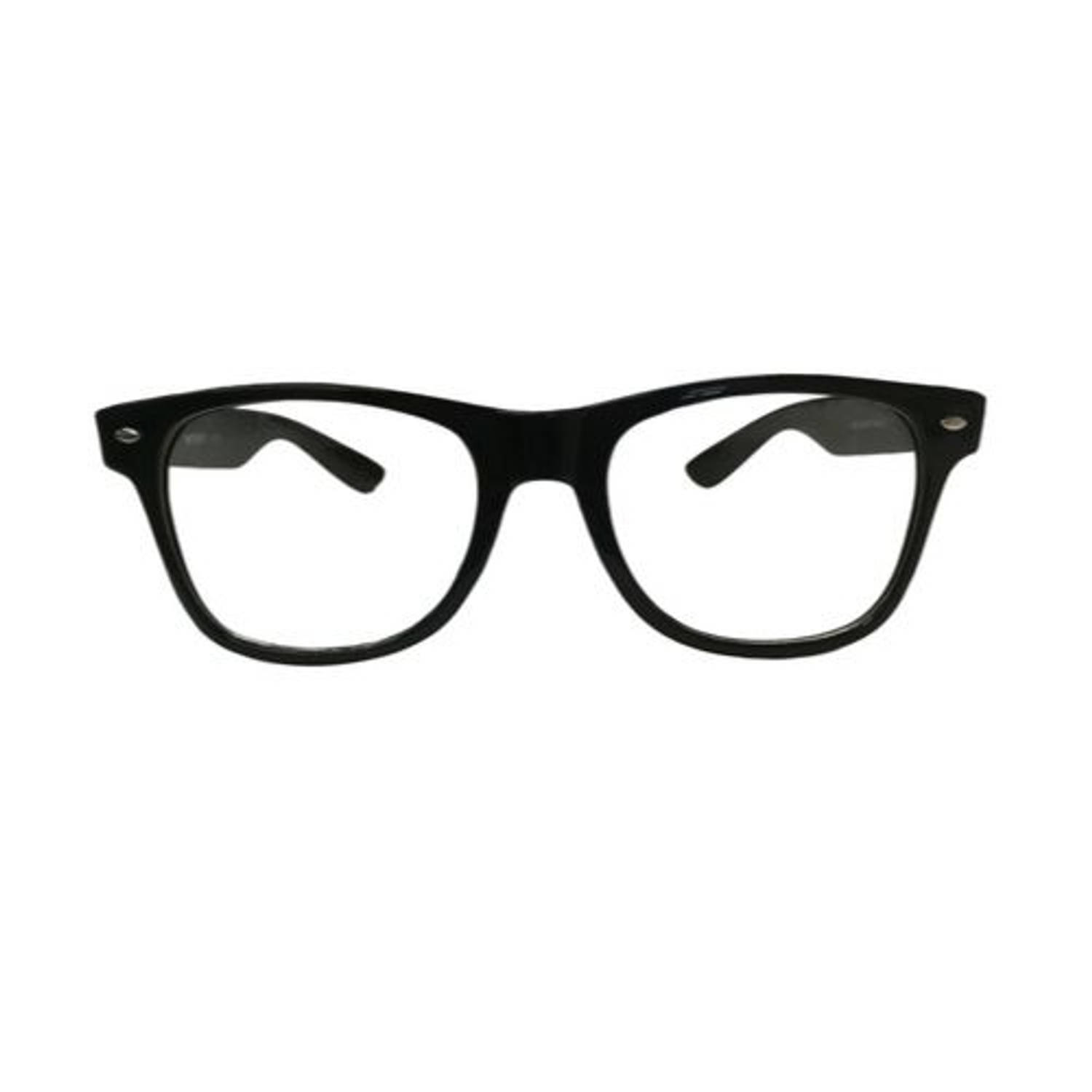 Orange85 bril zonder sterkte - Zwart - Nerdbril - Heren - Dames - Zwarte bril