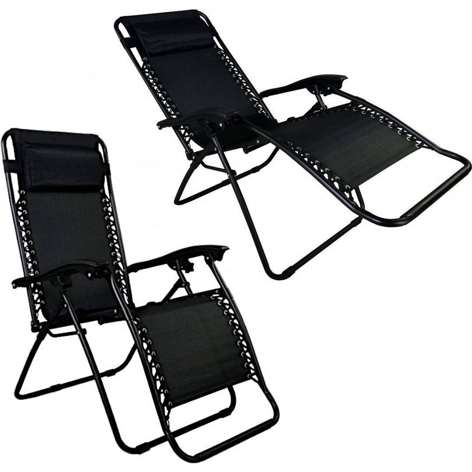 Vergelijkbaar Door dier Opvouwbaar Strandstoel - Ligstoel met Bekerhouder - Loungestoel -  Draagvermogen tot 130 kg - Zwart | Blokker