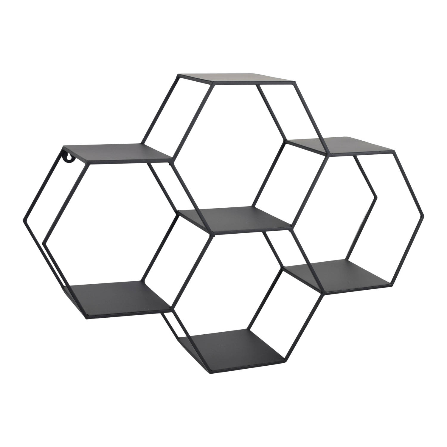 Loft42 Hexagon Wandrek Zeshoekig Zwart 57x80x20