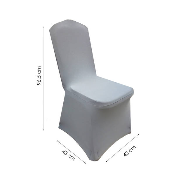 Stoelhoezen - 10 Stuks - Grijs - Bescherm stijlvol je stoelen