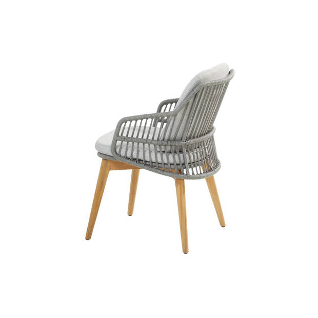 4-Seasons Sempre tuinstoel - Teak/Silver Grey (1 stuk)