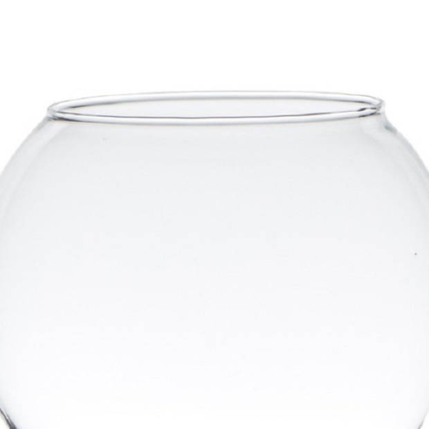 Transparante kaarsenhouder/waxinelichtjes houder 7 x 9 cm - Vazen