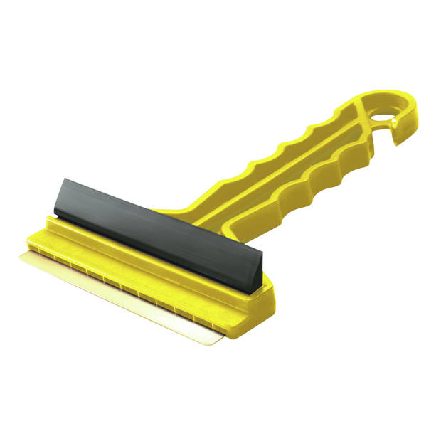 Autoramen IJskrabber/trekker geel 16 cm met anti-condens doek en ruitenontdooier spray - IJskrabbers