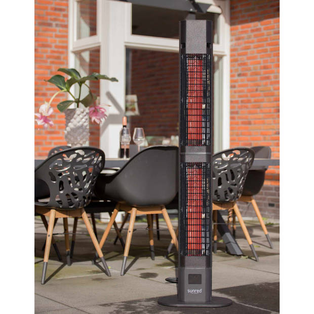 Sunred Patioverwarmer Royal Diamond Dark 3000 W Rose Gold Carbon zwart