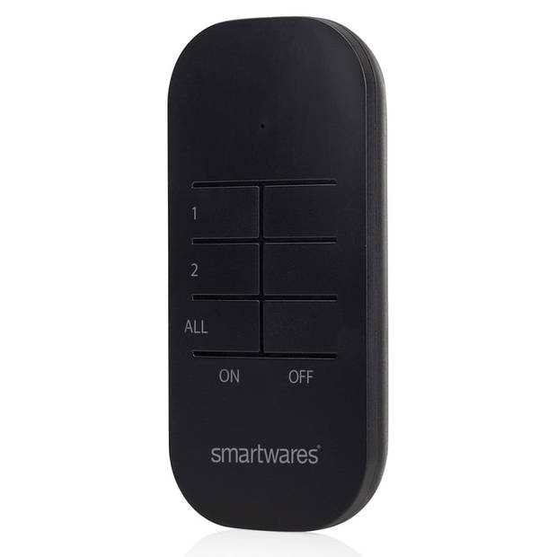 Smartwares Mini-schakelaarset voor buiten 7,2x7,6x1,4 cm zwart