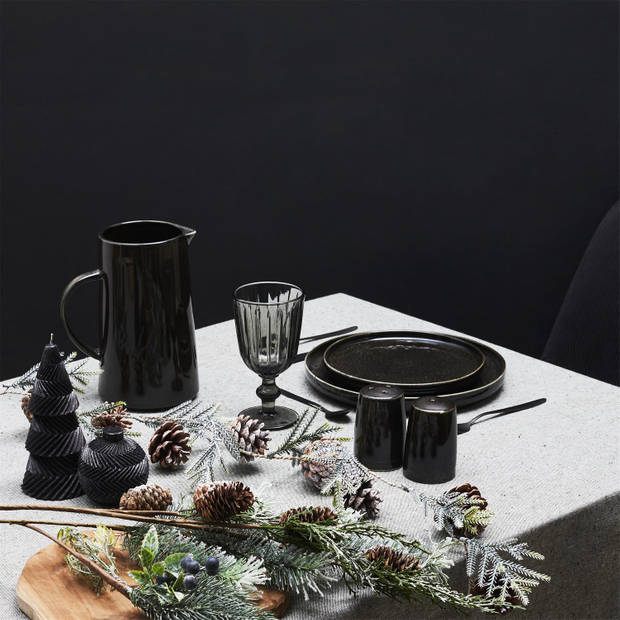 Ontbijtdborden Galaa Zwart - set van 6 stuks Keramiek 20 cm