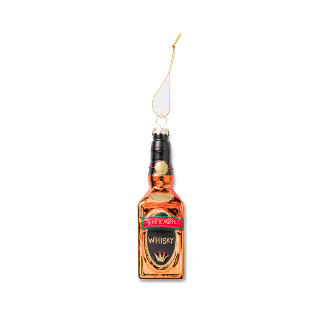 Kerstbal Whiskey fles, glas