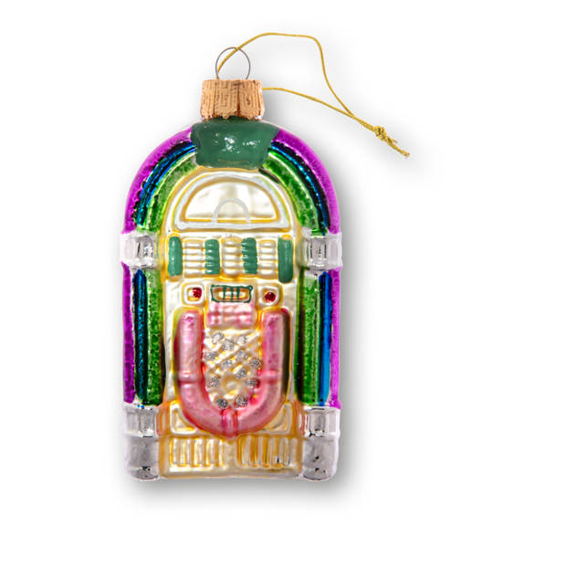 Kerstbal Jukebox, glas