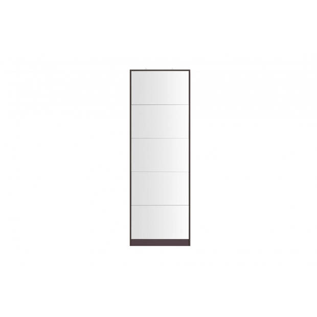 Feel Furniture - Schoenenkast met spiegel - 5 Laden - Bruin