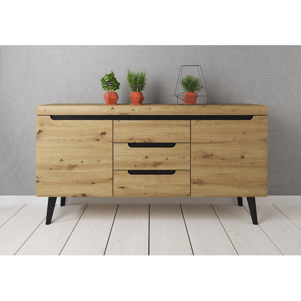 Meubella Dressoir Nebraska - Eiken - 160 cm