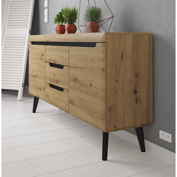 Meubella Dressoir Nebraska - Eiken - 160 cm