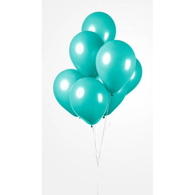 Globos ballonnen 30 cm latex turquoise 10 stuks