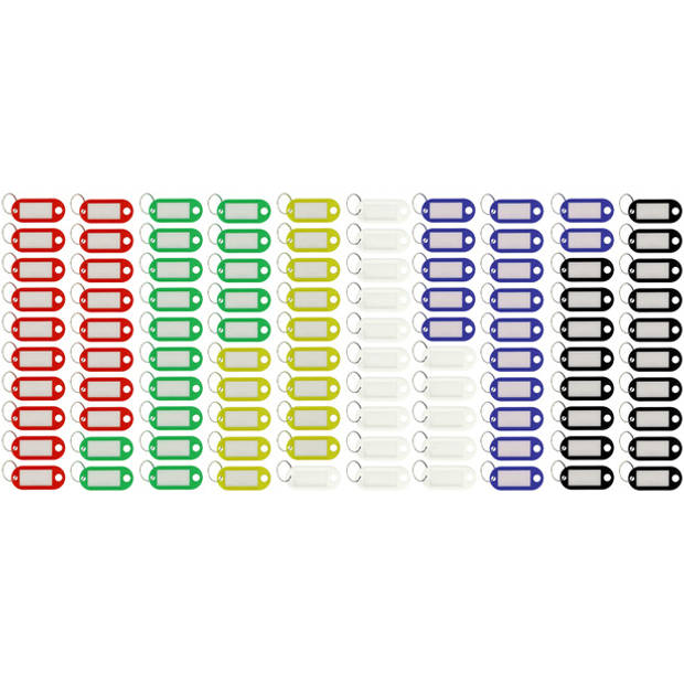 Westcott sleutellabels 2,9 x 1,5 cm staal zilver 100 stuks