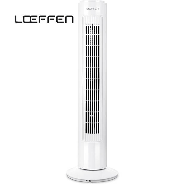 LOEFFEN 1015471 Torenventilator - Luxe Ventilator met Swingfunctie - Wit