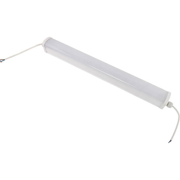 LED TL Armatuur - LED Balk - Aigi Haras - 20W - Waterdicht IP65 - Helder/Koud Wit 6500K - Mat Wit - Kunststof - 60cm