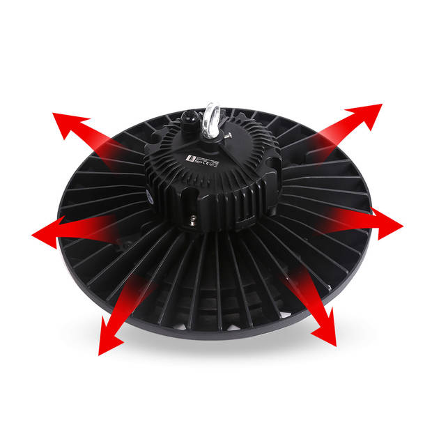 LED UFO High Bay 100W - Aigi - MEAN WELL Driver - Magazijnverlichting - Waterdicht IP65 - Natuurlijk Wit 4000K -