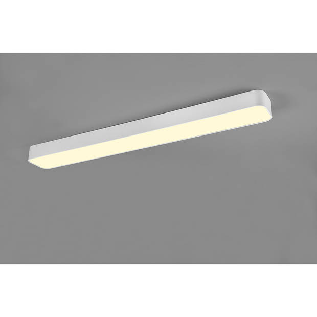 LED Plafondlamp - Plafondverlichting - Trion Astinto - 37W - Aanpasbare Kleur - Dimbaar - Rechthoek - Mat Wit -